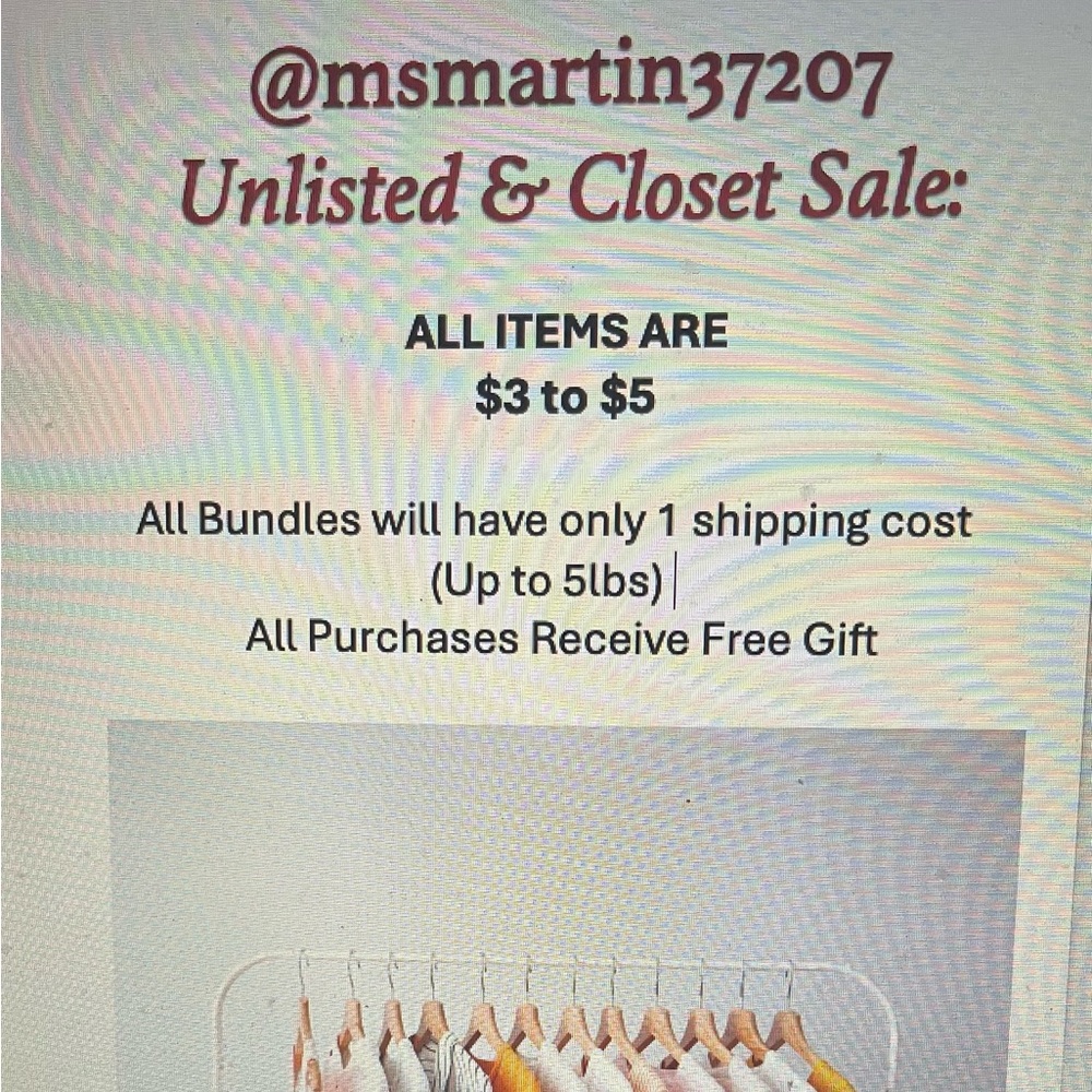 Unlisted Assorted Items